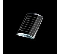 INCAUCA Carreaux de cils en forme d'arc pour extensions de cils, plateau en verre transparent, palette de cils pour extensions de cils, plateau porte-cils en cristal, 1 pièce