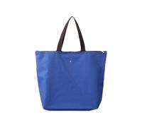 INCAUCA Grand sac fourre-tout réutilisable pliable pour femme avec fermeture éclair, tissu Oxford imperméable, sac à main pour le shopping, la plage, la gym, les voyages, les vacances, bleu