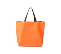 INCAUCA Grand sac fourre-tout réutilisable pliable pour femme avec fermeture éclair, tissu Oxford imperméable, sac à main pour le shopping, la plage, la gym, les voyages, les vacances, Orange,