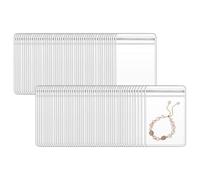 INCAUCA Lot de 100 petits sacs transparents refermables et refermables avec fermeture à glissière pour bijoux, petits sacs de rangement zippés, petits sacs de rangement à fermeture éclair pour