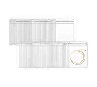 INCAUCA Lot de 100 petits sacs transparents refermables et refermables avec fermeture à glissière pour bijoux, petits sacs de rangement zippés pour pilules, boucles d'oreilles, pièces de monnaie (6 x