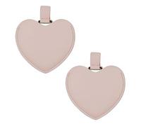 INCAUCA Lot de 2 mini miroirs de sac à main en acier inoxydable avec coque en cuir synthétique, miroir de poche compact en forme de cœur, joli petit miroir de maquillage de voyage, miroir portable