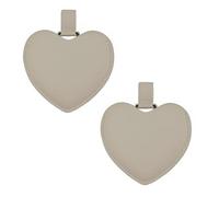 INCAUCA Lot de 2 mini miroirs de sac à main en acier inoxydable avec coque en cuir synthétique, miroir de poche compact en forme de cœur, joli petit miroir de maquillage de voyage, miroir portable