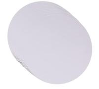 INCAUCA Lot de 50 feuilles de papier kraft rond de 20 cm, papier à dessin épais, papier cartonné vierge, découpes en papier pour bricolage, décoration de fête, fournitures d'écriture (blanc)