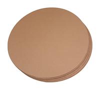 INCAUCA Lot de 50 feuilles de papier kraft rond de 20 cm, papier à dessin épais, papier cartonné vierge pour décoration de fête, fournitures d'écriture (marron)