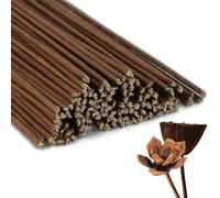 Incauca Lot de 80 fils de fleurs en papier - 3 mm x 40 cm - Fil de fleuriste - Fil de bricolage pour bricolage, tige de fleurs, fleurs, artisanat, couronnes, bouquets, arrangements - Marron