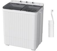 Incbruce Machine à laver portable, capacité de 12,7 kg (rondelle de 8,2 kg + essoreur de 4,5 kg), double baignoire compacte pour la maison, l'appartement, le camping, rangement et vidange faciles