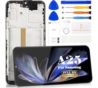 Incell Écran LCD de rechange avec cadre pour Samsung Galaxy A25 4G/5G SM-A256E SM-A256U Noir