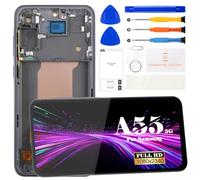 Incell Écran LCD de rechange pour Samsung Galaxy A55 5G SM-A556V, SM-A556B, SM-A556B/DS, SM-A556E, SM-A5560 Noir (sans empreintes digitales)