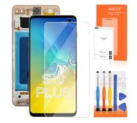 INCELL Écran LCD de rechange pour Samsung Galaxy S10 Plus LCD Digitizer Écran tactile G975F G975FW SM-G975U Assemblage LCD doré avec cadre + vidéo d'installation (sans empreintes digitales)