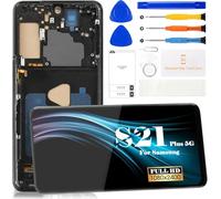 Incell Écran LCD de rechange pour Samsung Galaxy S21+ 5G Écran LCD 5G pour SM-G996B SM-G996U Écran tactile numériseur Pièce de réparation avec cadre (noir fantôme, pas d'empreintes digitales)