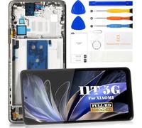 Incell Écran LCD de rechange pour Xiaomi 11T 5G Écran LCD 2107113SG 21081111RG LCD tactile Digitizer Assemblée Kit de réparation avec cadre (noir)