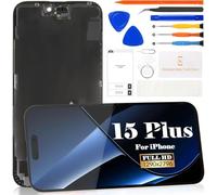 Incell Kit de réparation d'écran tactile LCD pour iPhone 15 Plus A3094, A2847, A3093, A3096 (sans cadre, noir)