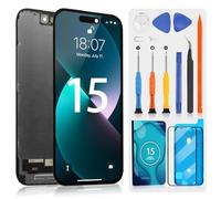 Incell pour iPhone 15 LCD Écran pour iPhone15 A2846 LCD Remplacement A3089 A3092 A3090 LCD Ecran Tactile Digitizer Assemblée avec Réparation Kit (Noir, 6.1")