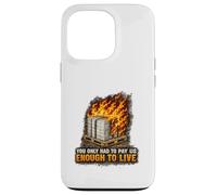 Incendie endommagé Bonne Protestation Syndicat des Travailleurs salariés vitaux Coque pour iPhone 13 Pro