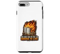 Incendie endommagé Bonne Protestation Syndicat des Travailleurs salariés vitaux Coque pour iPhone 7 Plus/8 Plus