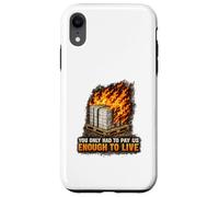 Incendie endommagé Bonne Protestation Syndicat des Travailleurs salariés vitaux Coque pour iPhone XR