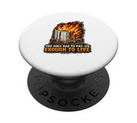 Incendie endommagé Bonne Protestation Syndicat des Travailleurs salariés vitaux PopSockets PopGrip Adhésif