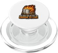 Incendie endommagé Bonne Protestation Syndicat des Travailleurs salariés vitaux PopSockets PopGrip pour MagSafe