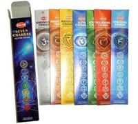Incense 07 Hem Seven Chakras Lot de 2 boîtes de 7 Pochettes avec 5 bâtonnets = 70 bâtonnets