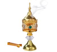 Incense Holder Stand, Metal Coil Censer, Decorative Fragrance Burner, 3.35x10.63 inches, Middle Eastern Tray, Elegant Piece for Living Room Bedroom Yoga Studio Hotel Study Relaxation Use