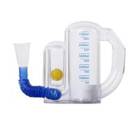 Incentive Spirometer Adult, Lung Exercise Trainer, Flow Rate Indicator Tool, 5000ml Capacity Device, Portable Breathing Aid for Men, Women, Seniors, Home Recovery, Respiratory Therapiest Use