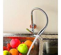 Inchant 360 Degree Swivel monotube poignée Robinet Chrome Finish Water Power Kitchen Sink Tap Eau Froide Robinets Simple Murale