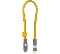 Incharge Xl 30Cm - Cable Usb C Charge Rapide, 100 W - Chargeur Usb C Universel 6 En 1 Pour Appareils Mobiles Avec Usb C + Cable Lightning Et Micro Usb, Idéal Comme Cadeau Homme, Jaune