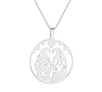 INCIDO Collier Pendentif GNOME Couple Collier pour Femmes Déclaration Saint-Valentin Bijoux Amant Collier Pendentif Bijoux Cadeaux de Vacances