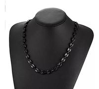 INCIDO Collier Pendentif Noir Café Grain Collier Bijoux Set Hommes Femmes Chaîne Mode Rempli Chokers Boho Cadeau Halloween Bijoux Collier Cadeaux de Noël pour la Saint - Valentin