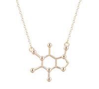 INCIDO Collier Pendentif Sérotonine Molecule Chimie Collier Polygone Géométrique Pendentif Collier Dopamine Amour Bijoux Noël Party Cadeau Fille Femmes Bijoux Cadeaux de Vacances