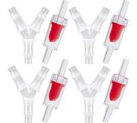 Incinkod Lot de 8 connecteurs de pompe à air d'aquarium avec clapet anti-retour en forme de Y à 3 voies, raccord en Y égal en Y pour tuyau de 1,9 cm, adaptateur de tube anti-chute pour aquarium