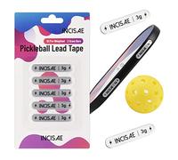 Incisae Bandes de plombs de plombs de pickleball | 10 bandes prédécoupées de 3 g pour une meilleure puissance, rotation, point doux et poids de la tête (argent-4)