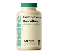 Incite Nutrition Complexe Cultures Bio 45 Milliards UFC. Stock pour 1 Mois de Prébiotiques et Probiotiques. 15 Souches Bactériennes + Inuline pour la Santé Intestinale et Digestive. Végétarien & Vegan