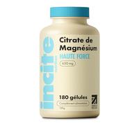 Incite Nutrition Magnésium Citrate 650 mg. Complément en Magnésium Puissant. 180 Gélules. Stock de 6 Mois. Soutient la Fonction Musculaire, l’Énergie & le Sommeil. Adapté pour les Vegans & Végétariens
