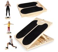 Inclined Board, Portable Wooden Tilting Board with 5 Adjustable Angles for Yoga, Stretching and Rehabilitation