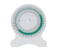 Inclinomètre à bulles de physiothérapie pour mesure de la plage de mouvement - 10 x 8,2 cm ABS Goniomètre Outil pour test de la colonne vertébrale, évaluation de la scoliose et (vert)