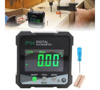 Inclinomètre, Inclinometre d'angle numérique de 0 à 360°, jauge d'angle numérique, étanche avec base magnétique et écran LCD pour menuiserie, bâtiment, maçonnerie, automobile