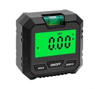 Inclinomètre numérique avec base magnétique, jauge d'angle 0-360°, précision ± 0,2°, écran LCD rétroéclairé, maintien/pour fonctions, alliage d'aluminium pour le travail du bois