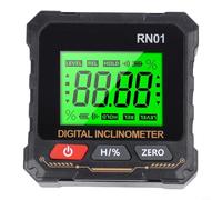 Inclinomètre numérique avec base magnétique, règle d'angle LCD et compteur de niveau pour la mesure de la pente, mode relatif et absolu avec enregistrement de données, pour réglage zéro, compact