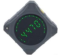 Inclinomètre numérique avec fixation magnétique sur quatre côtés, lecture LCD, portée de 0 à 180 degrés, et fonction de maintien pour enregistrer des angles (Gris DL52YH)