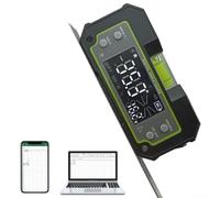 Inclinomètre numérique double résolution 0,1° USB-C rechargeable avec aimant grand rétroéclairage LCD pour mesure de la pente d'angle (DC170)