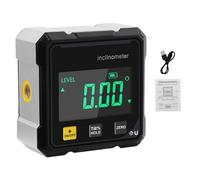 Inclinomètre Numérique - Finder Angle Numérique Magnétique À 4 Côtés | INCLINomètre Imperméable À L'émaux De Chanfreinage | Inclinomète De Gymnastique De Jauge Chanfrein à LED Pour Menuiserie