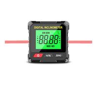 Inclinomètre numérique haute précision rechargeable Corps ABS Arrêt automatique des données Jauge d'angle pour mesure précise