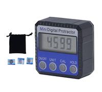 Inclinomètre Numérique Magnétique Portable 360°, 4 Unités, Rapporteur d'Angle Précis Bleu - Écran Pivotant, 2 Modes de Mesure, Idéal Menuiserie et 4x4