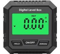 Inclinomètre Numérique Qumox Détecteur d'angle numérique, inclinomètre de jauge d'angle d'affichage LCD avec rétroéclairage magnétique pour menuiserie construction automobile noir G