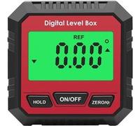 Inclinomètre Numérique Qumox Détecteur d'angle numérique, inclinomètre de jauge d'angle d'affichage LCD avec rétroéclairage magnétique pour menuiserie construction automobile rouge G