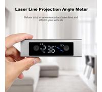 Inclinomètre numérique rechargeable, outils et accessoires pour le travail du bois, inclinomètre cubique avec rétro-éclairage, appareil de mesure multifonctionnel rapide et précis (double laser)