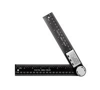 Inclinomètre numérique, Règle D'angle À Affichage Numérique Deux En Un, Multifonction, Grand Écran, Rapporteur, Pied Coulisse, Vernier, 1 Pièce pour Menuiserie, Bâtiment(Black)