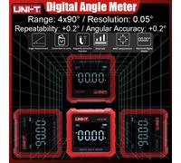 Inclinomètre UNI-T LM320C, compteur d'angle, jauge de niveau numérique magnétique 4x90 ° Rapporteur goniomètre électronique inclinomètre LM320DEF LM320C